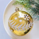 8cm Gold Paiting Classic Christmas Ball Ornament Collection - Image 3