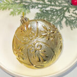 6cm Gold Powder Hollow, Pumpkin Christmas Ball Ornament Collection - Image 5