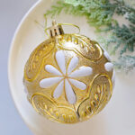 8cm Gold Paiting Classic Christmas Ball Ornament Collection - Image 4