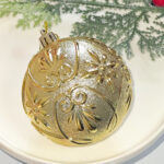 6cm Gold Sequin, Water-Drop Flower Christmas Ball Ornament Collection - Image 6