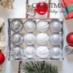 6cm Silver Pumpkin Paiting Pearl, Sequin, Onion Shiny Christmas Ball Ornament Collection