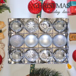 8cm Silver Paiting Classic Christmas Ball Ornament Collection
