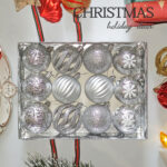 6cm Silver Powder Hollow, Pumpkin Christmas Ball Ornament Collection