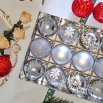 8cm Silver Paiting Classic Christmas Ball Ornament Collection - Image 2