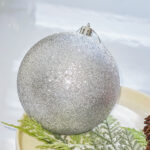 10cm Silver Classic Christmas Ball Ornament Collection - 图片 3