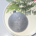 8cm Silver Paiting Classic Christmas Ball Ornament Collection - Image 5