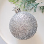 6cm Silver Claissic Christmas Ball Ornament Collection - 图片 3