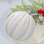 10cm Silver Sequin Christmas Ball Ornament Collection - Image 4