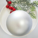10cm Silver Classic Christmas Ball Ornament Collection - 图片 4