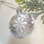 6cm Silver Powder Hollow, Pumpkin Christmas Ball Ornament Collection - Image 4