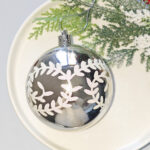 8cm Silver Paiting Classic Christmas Ball Ornament Collection - Image 3