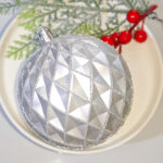 6cm Silver Claissic Christmas Ball Ornament Collection - 图片 6