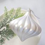 10cm Silver Sequin Christmas Ball Ornament Collection - Image 7