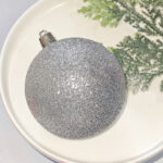 8cm Silver Water-drop Flower Christmas Ball Ornament Collection - 图片 7