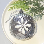 8cm Silver Paiting Classic Christmas Ball Ornament Collection - Image 4
