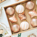 8cm Champagne Gold Gift Tube Christmas Ball Ornament Collection - Image 2