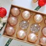 8cm Champagne Gold Water-drop Flower Christmas Ball Ornament Collection - Image 2