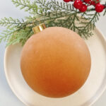 10cm Champagne Gold Classic Flocking Christmas Ball Ornament Collection Box - 图片 3