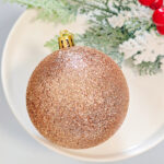 8cm Champagne Gold Water-drop Flower Christmas Ball Ornament Collection - Image 3