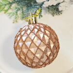 6cm Champagne Gold Claissic Christmas Ball Ornament Collection - Image 3