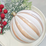8cm Champagne Gold Gift Tube Christmas Ball Ornament Collection - Image 4
