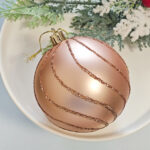 8cm Champagne Gold Water-drop Flower Christmas Ball Ornament Collection - Image 5