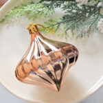 8cm Champagne Gold Water-drop Flower Christmas Ball Ornament Collection - Image 6
