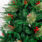 Artificial Christmas Tree with PE+PVC Pine Needles, Pine Cones, and Berries - Image 2