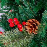 Artificial Christmas Tree with PE+PVC Pine Needles, Pine Cones, and Berries - Image 3