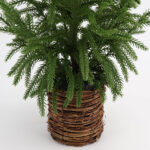 Artificial Christmas Tree in a Wicker Basket - Image 3