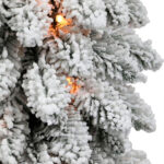 Artificial Flocked Slim Pencil Christmas Tree With Warm White Light - 图片 2