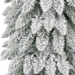 Artificial Flocked Slim Pencil Christmas Tree With Warm White Light - 图片 3
