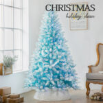 Blue Artificial PVC Christmas Tree with LED Lights