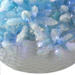 Blue Artificial PVC Christmas Tree with LED Lights - Image 2