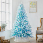 Blue Artificial PVC Christmas Tree with LED Lights - Image 3