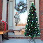Artificial Christmas Tree with Multicolored Fiber Optic Lights & Snowflakes - Image 2