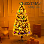 Christmas fiber-optic tree with LED lights