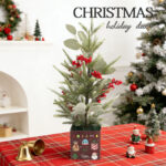 PE & PVC Desktop Christmas Tree with Lights