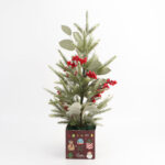 PE & PVC Desktop Christmas Tree with Lights - Image 3