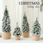 Desktop Flocked Cedar Christmas Tree