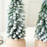 Desktop Flocked Cedar Christmas Tree - Image 2
