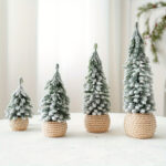 Desktop Flocked Cedar Christmas Tree - Image 3