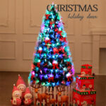 Fiber-optic Christmas tree with ornaments