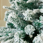 Artificial PreLit PE & PVC Mixed Flocked Christmas Tree - Image 3