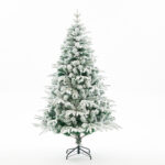 Artificial PreLit PE & PVC Mixed Flocked Christmas Tree - Image 4
