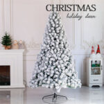 Flocked Christmas Tree, Artificial Snow-Covered Tree