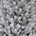 Flocked PE Artificial Christmas Tree with Warm White Lights - Image 2