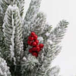 Flocked tabletop Christmas tree with berries - Image 2
