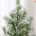 PE Flocked Warm White Christmas Tree with Lights - Image 4
