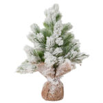 PE Flocked Warm White Christmas Tree with Lights - Image 3